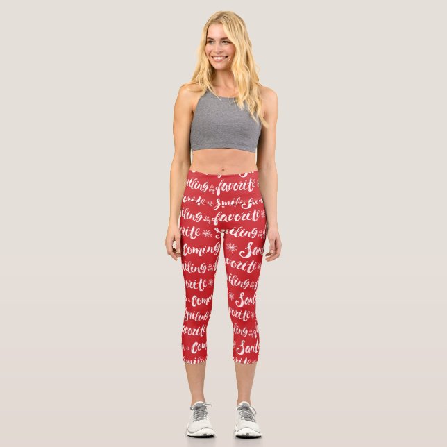 Leggings Capri Buddy l'Elfe | Sourire est mon Motif favori (Recto)