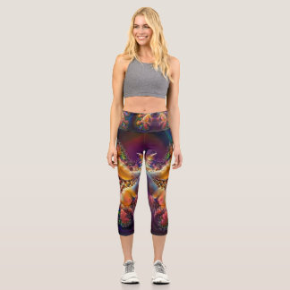 Leggings Capri Butterfly nebula