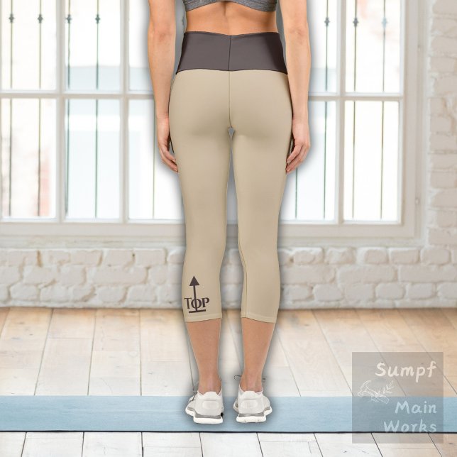 Leggings Capri Café Brown sur le sable (Créateur téléchargé)