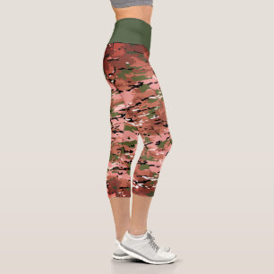 Leggings Capri Camo vert Burnt Amber tendance