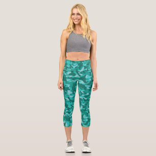 Leggings Capri Camouflage bleu persan