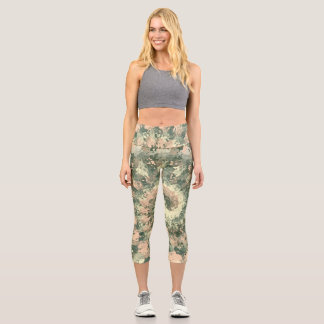 Leggings Capri Camouflage militaire coloré