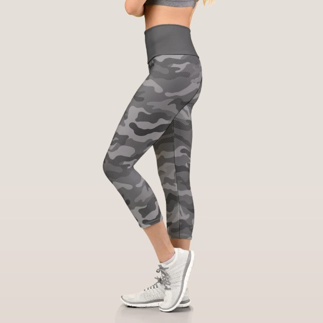 Leggings Capri Camouflage militaire gris (Gauche)