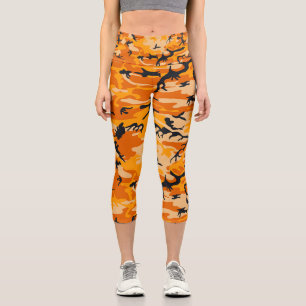 Leggings Capri Camouflage orange, Militaire, Armée