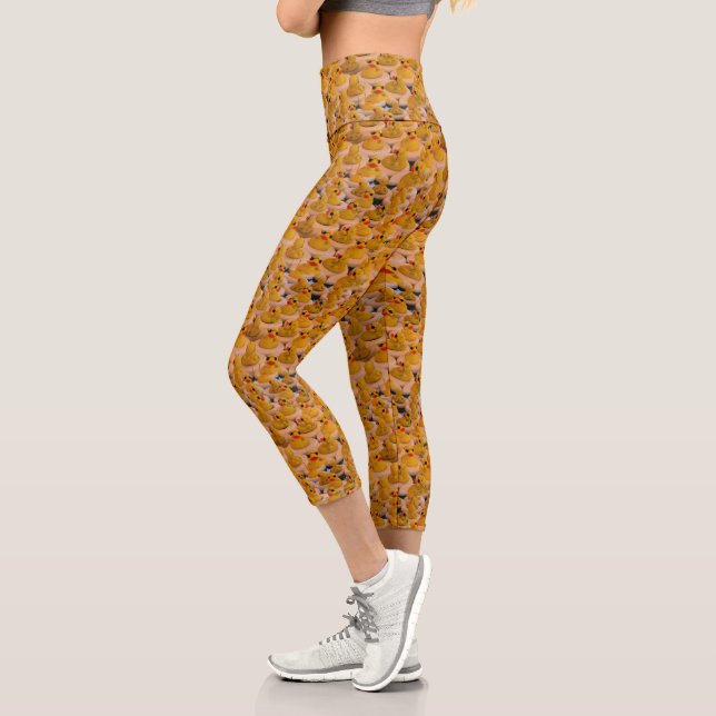 Leggings Capri Canards jaunes en caoutchouc (Gauche)