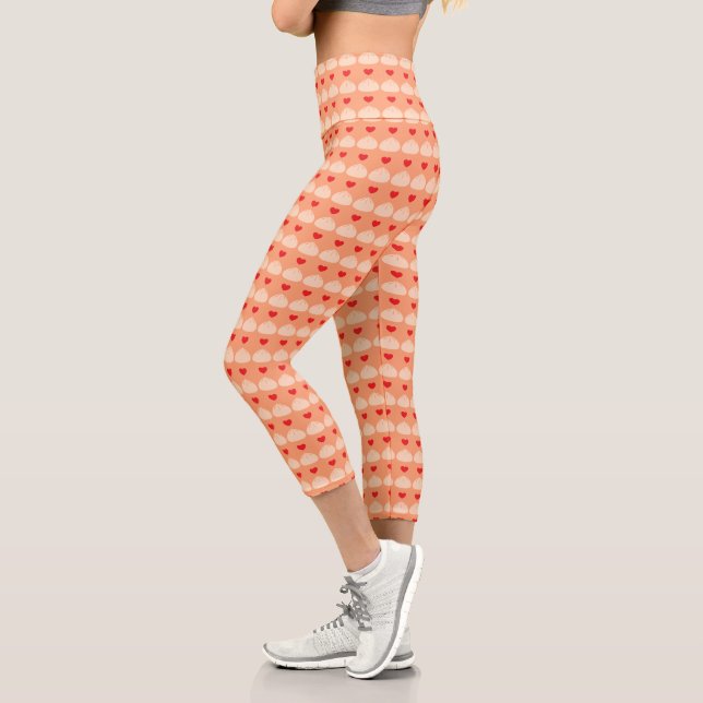Leggings Capri Cantaloupe d'amour dédouané Capris haut taille (Gauche)