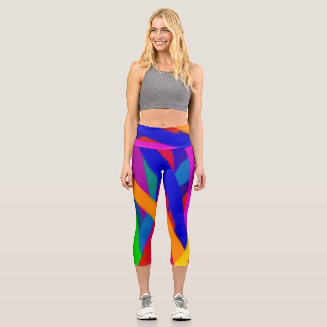 Leggings Capri Capri Coloré Pantalon de Yoga (Recto)