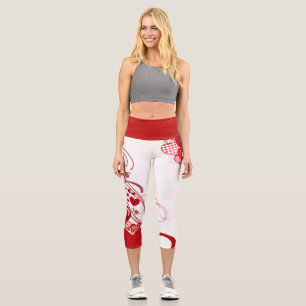 Leggings Capri Capri Haut Coeur Saint Valentin