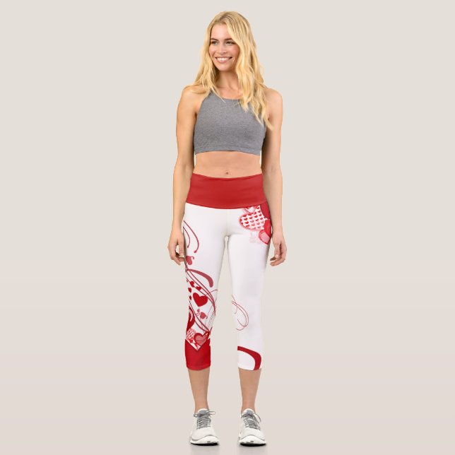 Leggings Capri Capri Haut Coeur Saint Valentin (Recto)