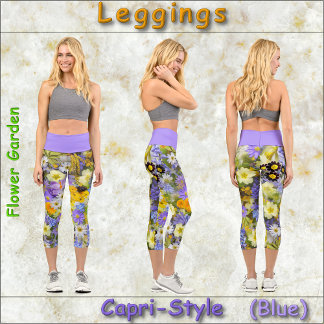 Leggings Capri CAPRI STYLE LEGINGS - "Jardin Fleur"