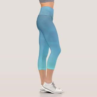 Leggings Capri Capris Bohème Océan Haute Taille