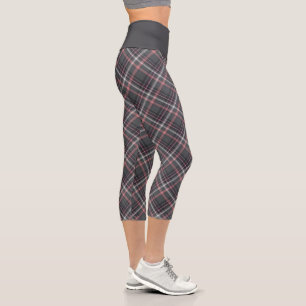 Leggings Capri Capris gris et rose