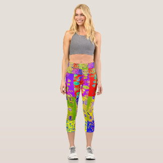 Leggings Capri Capris haut taille coloré