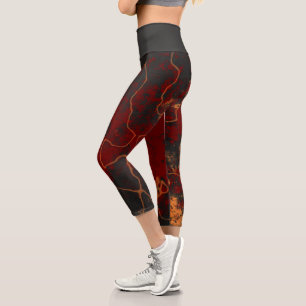 Leggings Capri Capris haut taille de lave