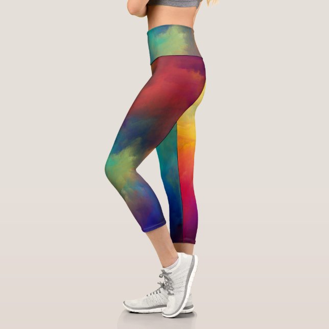 Leggings Capri Capris haut taille de yoga (Gauche)