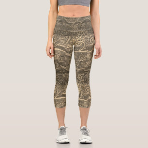 Leggings Capri Capris haut taille Paisley