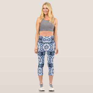 Leggings Capri Capris haut taille, tissu multicolore motif Ca