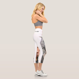 Leggings Capri Capris haute taille et agrafée