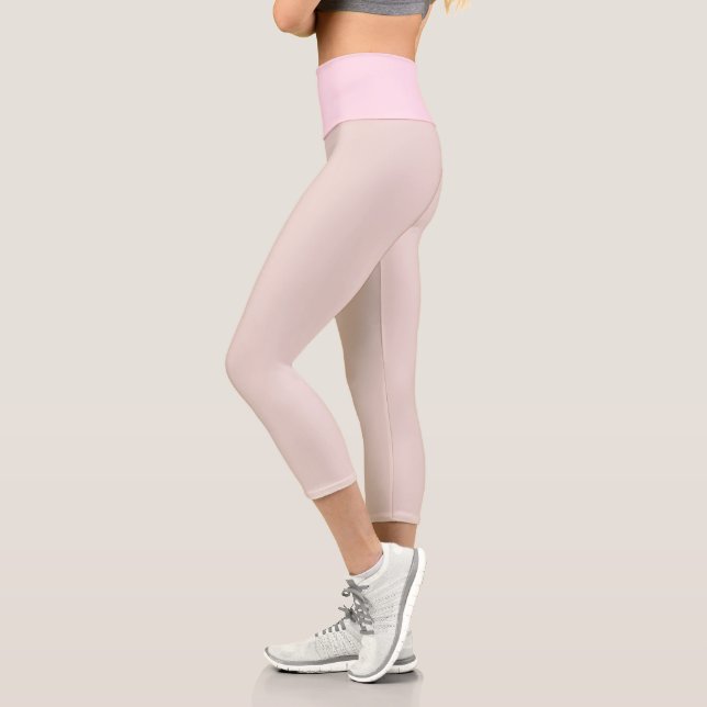 Leggings Capri Capris rose Ballerina haute taille (Gauche)