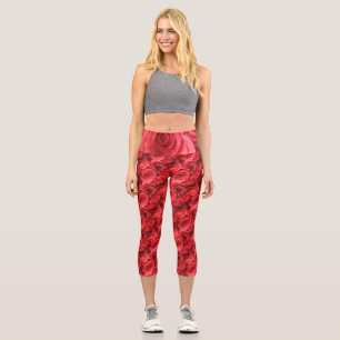 Leggings Capri Capris rose haut-taille