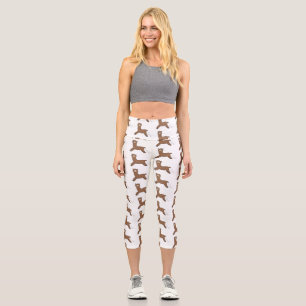 Leggings Capri Caricature d'alpaga brun joli