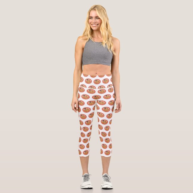 Leggings Capri Caricature de Churro (Recto)