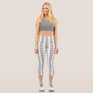 Leggings Capri Caricature de poissons de mérou à bosse