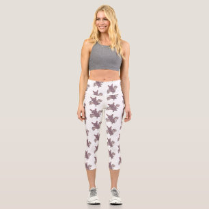 Leggings Capri Caricature de vol de chauve-souris