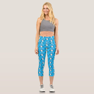 Leggings Capri Caricature en bécasseau mignon