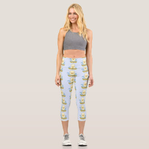 Leggings Capri Caricature jaune mignon pour canard bébé