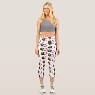 Leggings Capri Caricature mignonne mauve mangouste