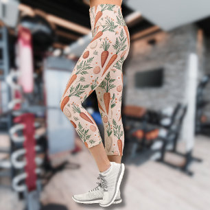 Leggings Capri Carottes élégantes vintage avec fleurs et tout pet