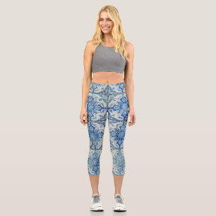Leggings Capri Carreaux portugais Vintages Motif - Azulejo