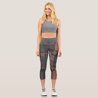 Leggings Capri Carrefour orange et gris