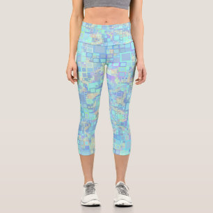 Leggings Capri Carrés funky colorés groovy