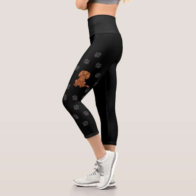 Leggings Capri Cavalier King Charles Spaniel Ruby Chien & Emprein (Gauche)