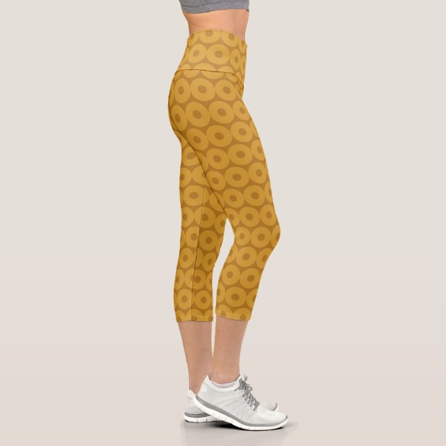 Leggings Capri Cercles de Brun (Droite)