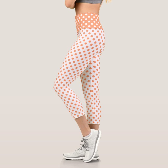 Leggings Capri Cercles Pois orange de Tangérine (Gauche)