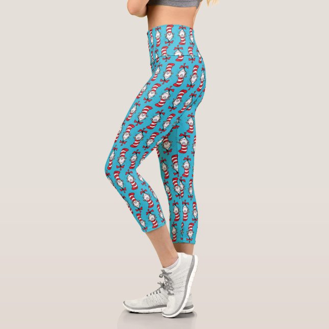 Leggings Capri Chat Dans Le Motif Casquette (Gauche)