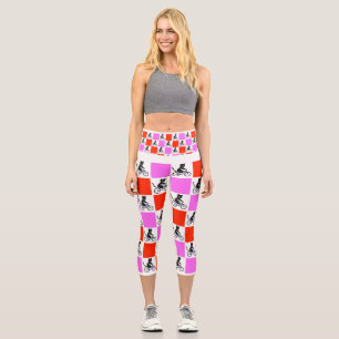 Leggings Capri Chats à vélo chat chat sport cycliste amusant