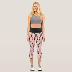 Leggings Capri Chats Cool modernes de l'ère rétro atomique du mil