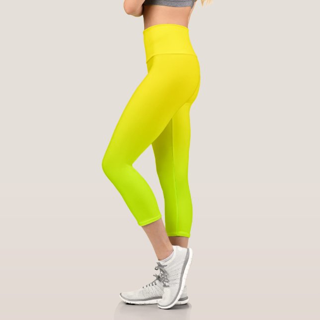 Leggings Capri Chaux et citron vert modernes (Gauche)