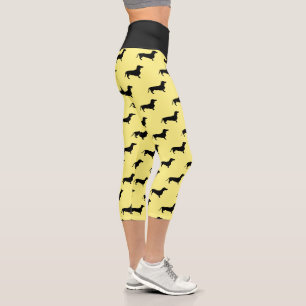 Leggings Capri Cheveux courts Dachshund - Silhouette 1