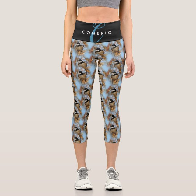 Leggings Capri Chickadee Songbird, Joli Espérant (Recto)