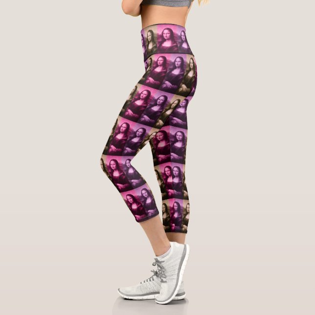 Leggings Capri Chocolat rose violet Mona Lisa (Gauche)