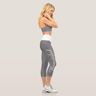 Leggings Capri Choisissez votre couleur personnalisé nom de yoga 