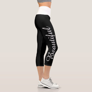 Leggings Capri Choisissez votre couleur personnalisé nom de yoga 