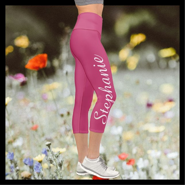 Leggings Capri CHOISISSEZ VOTRE COULEUR Personnalisé yoga capri l (Créateur téléchargé)