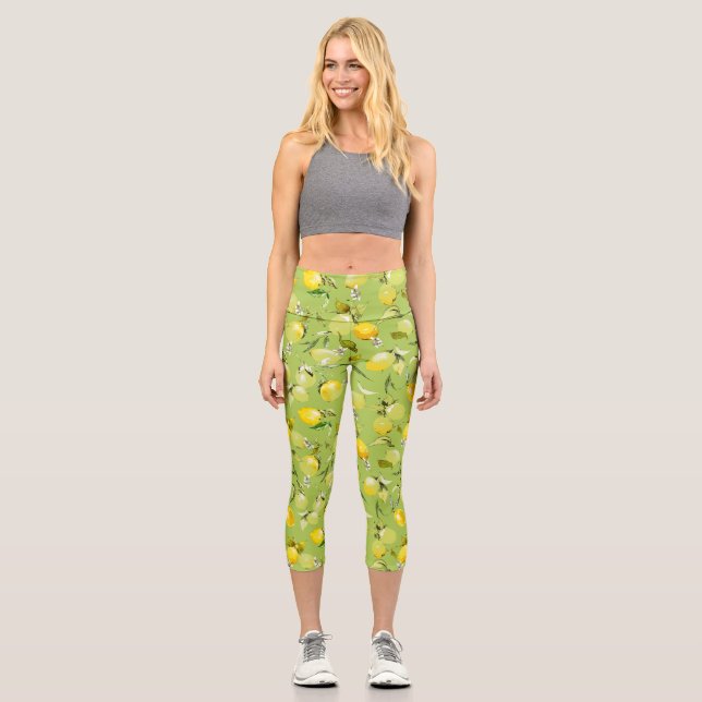 Leggings Capri citrons aquarelle 22 (Recto)