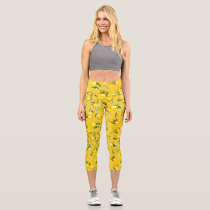 Leggings Capri citrons d'aquarelle 8